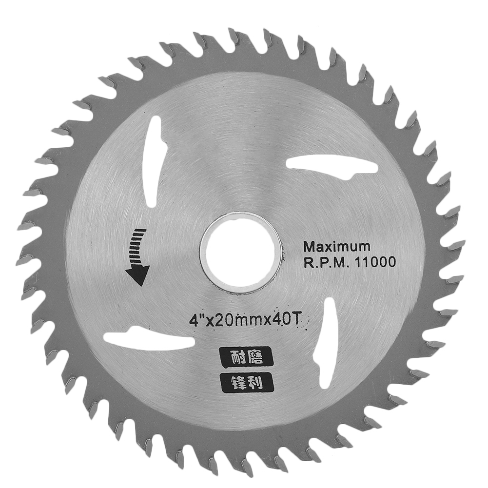 4-zoll X 20 Mm X 40-zahn-hartmetall-kreissägeblatt Für Holzbearbeitung Und Tischlerei
