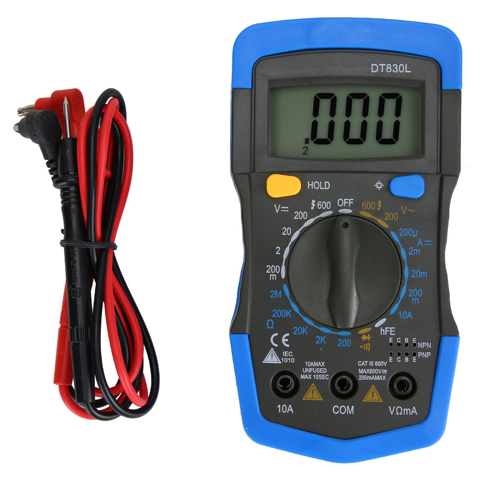 Dt830l Mini-digitalmultimeter Mit Lcd-display – Misst Wechsel- Und Gleichspannung Und -strom