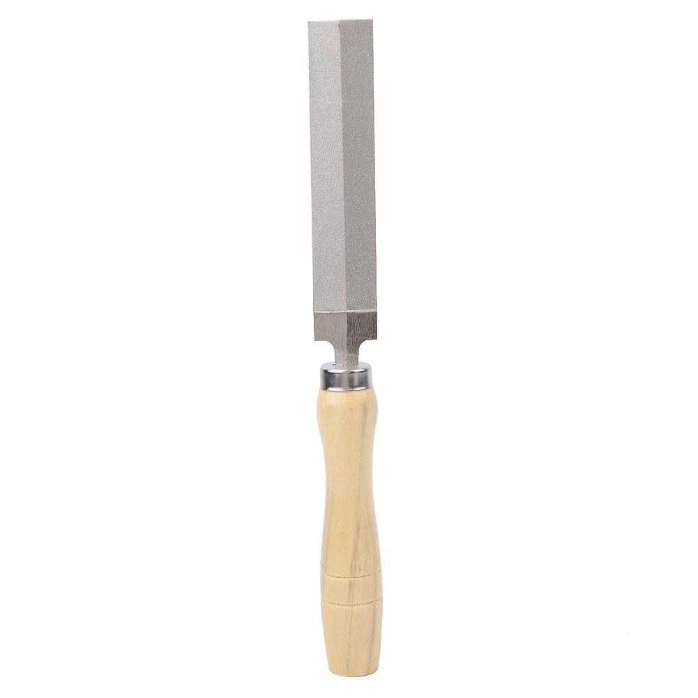 Diamantfeile In Rautenform Mit Holzgriff Zum Schleifen Von Metall Und Glas, Gartenwerkzeug (12,7 Cm)