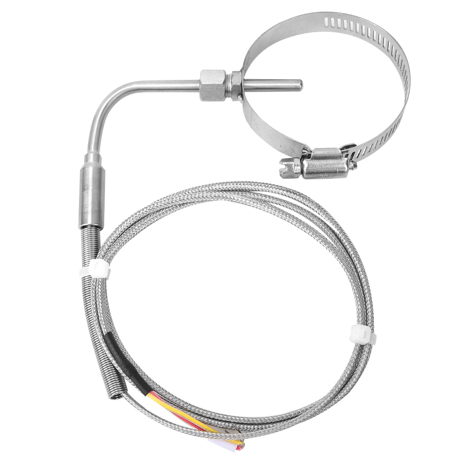 Abgewinkelter Temperatursensor Typ K, Freiliegende Edelstahlspitze, Sonde Mit 1 Meter / 3,3 Fuß Einziehbarem Kabel