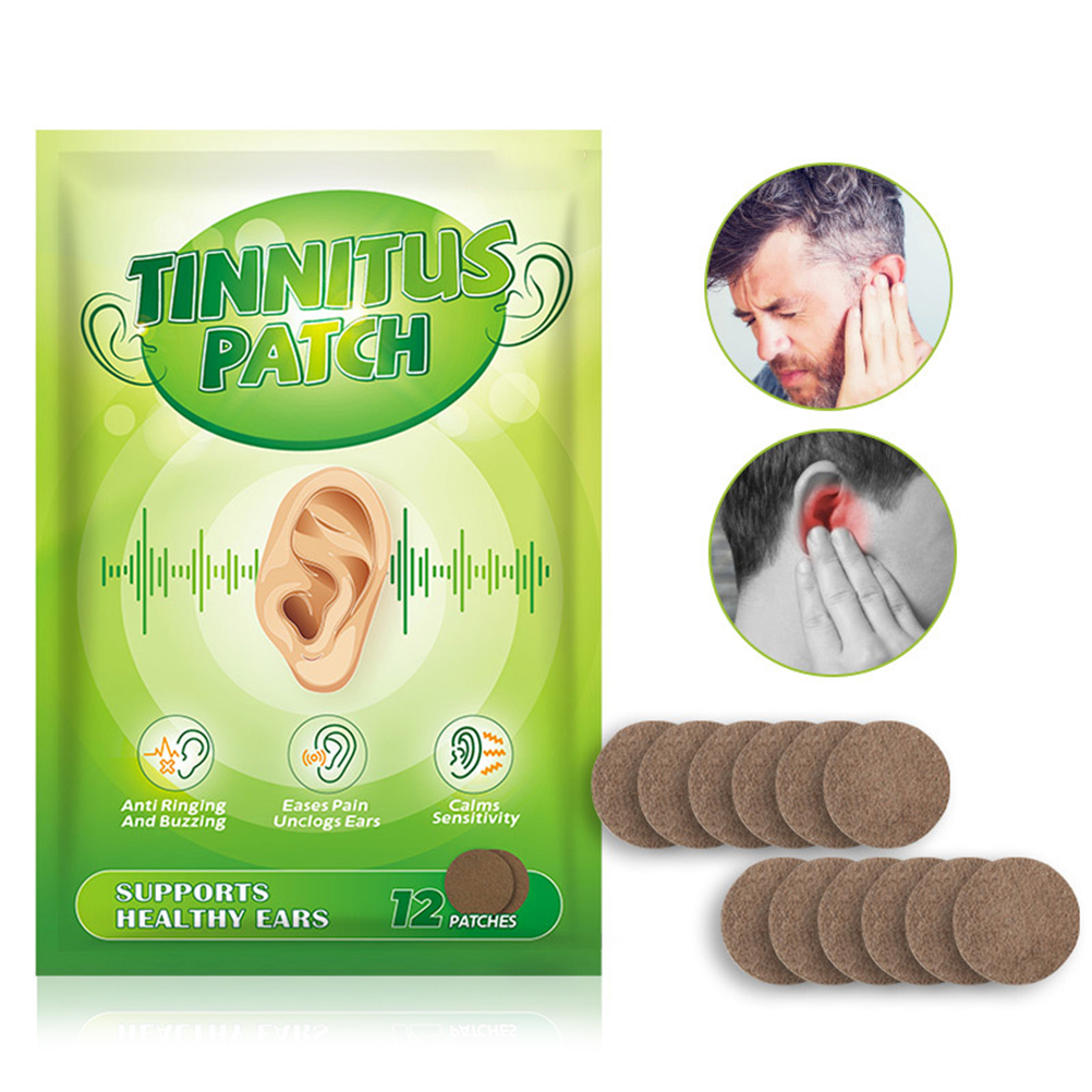 12-teiliges Set Natürlicher Ohrpflaster – Verbessert Das Hörvermögen, Lindert Tinnitus, Pflanzenpflaster Bei Hörverlust
