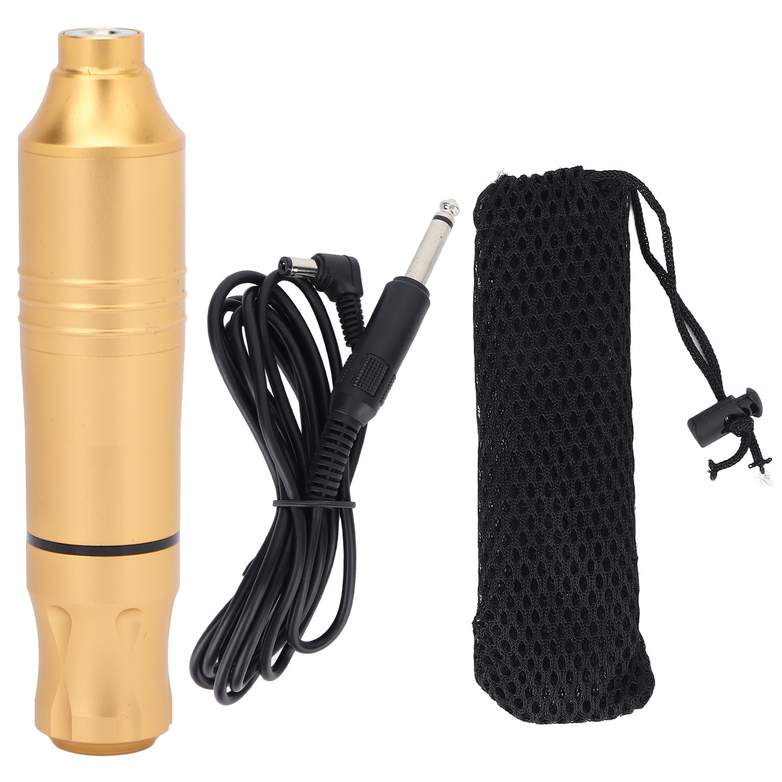 Professioneller Rotary-tattoo-stift – Tattoo-maschine Aus Aluminiumlegierung Mit Goldenem Dc-clip-kabel