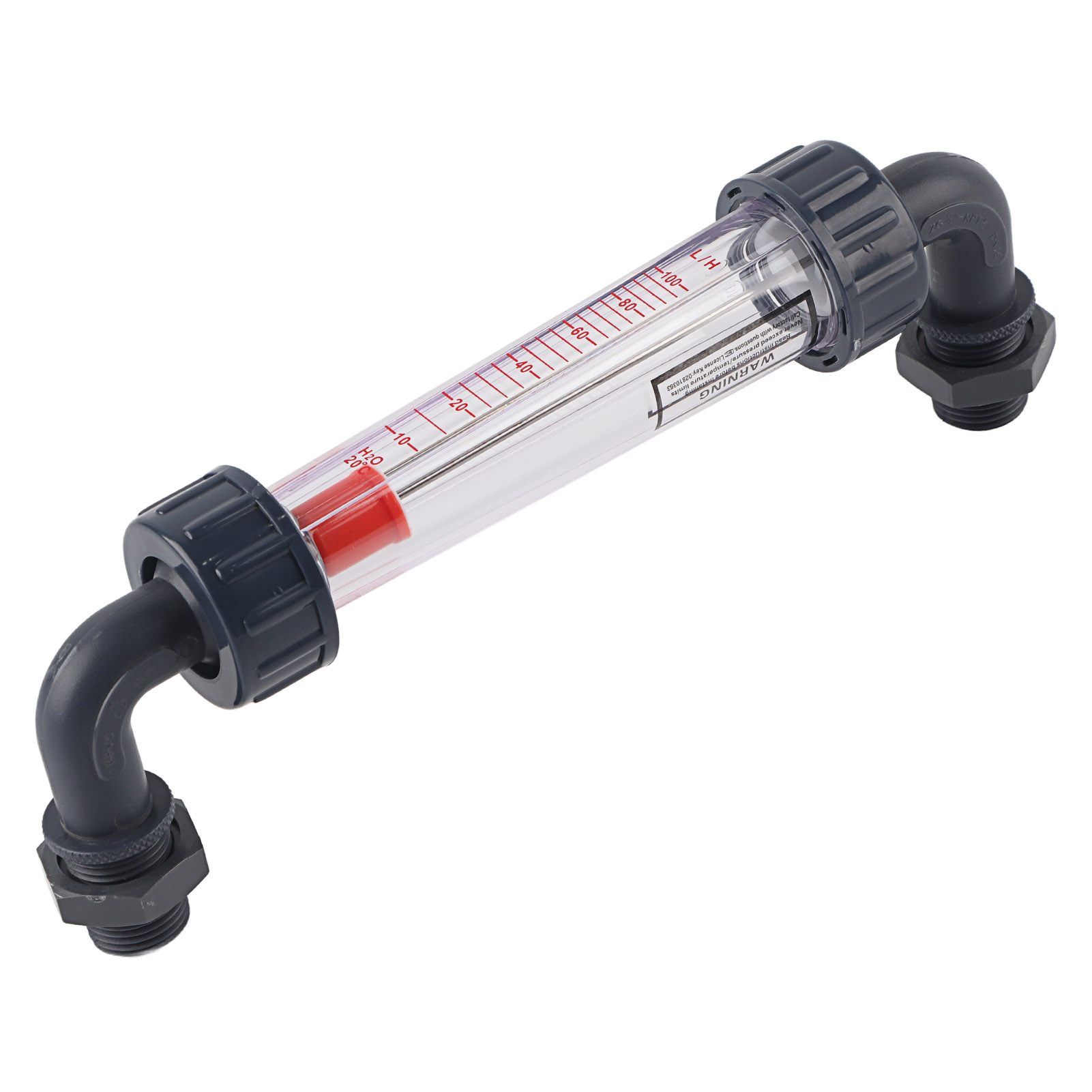 Lzs-15w Winkel-durchflussmesser, Durchflussrate 10–100 L/h, Zg1/2-npt1/2 Außengewindeanschluss, Aus Abs-kunststoff