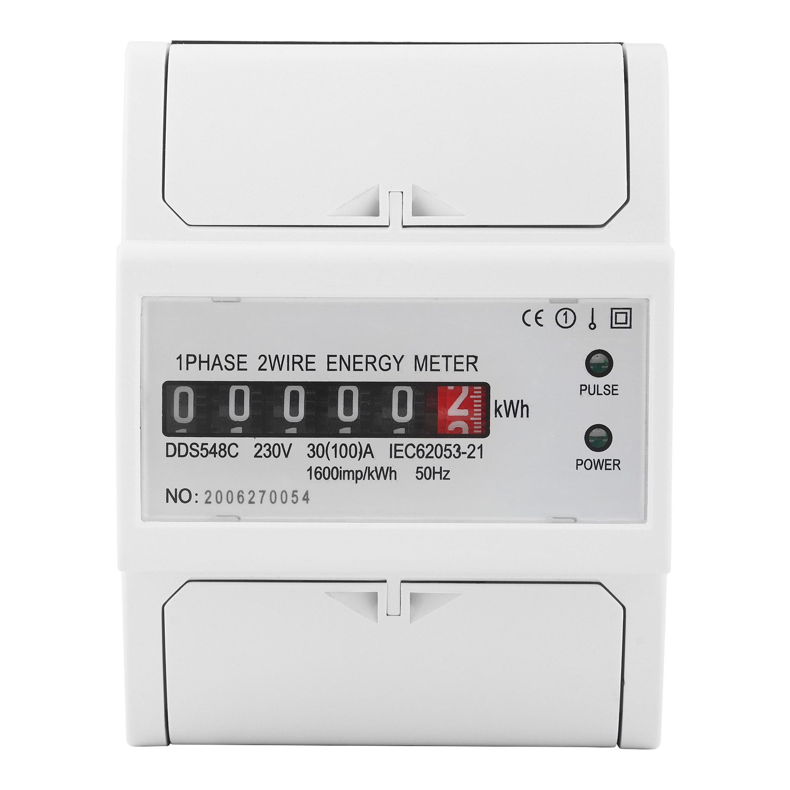 Einphasen-energiezähler Dds548c 230v 4p, 35mm Din-schienenmontage Zur Messung Des Stromverbrauchs