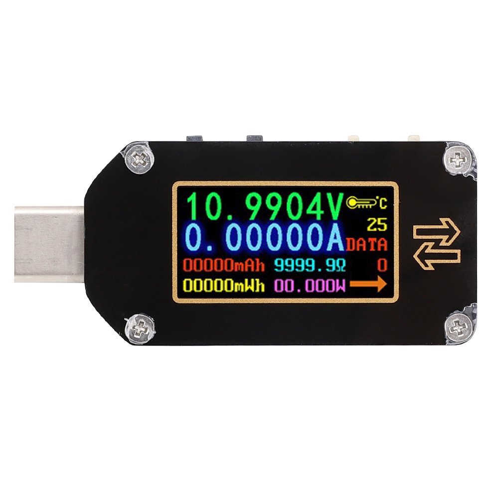 Usb-typ-c-tester Mit Digitaler Lcd-anzeige – Misst Spannung, Stromstärke Und Leistung (tc66)