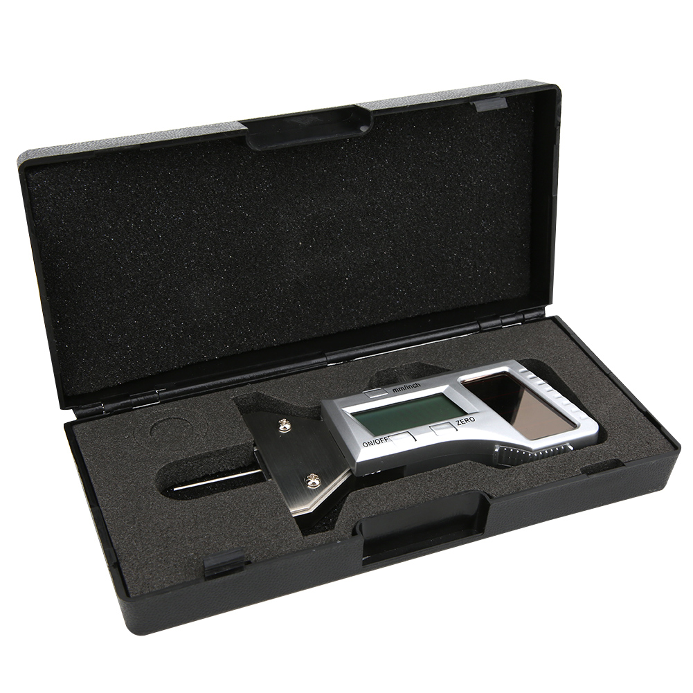 Solarbetriebener Digitaler Reifenprofiltiefenmesser Aus Edelstahl, 0–25 Mm, Genauigkeit 0,01 Mm
