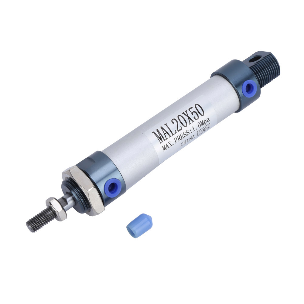 Doppeltwirkender Pneumatikzylinder, 20 Mm Durchmesser, 50 Mm Hub, Aluminiumlegierung, Für Miniaturanwendungen