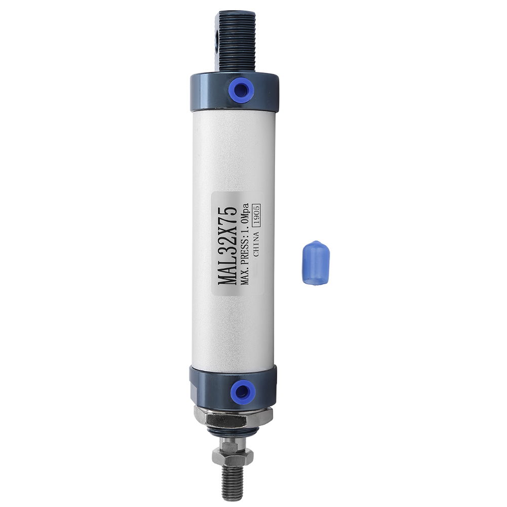 Doppeltwirkender Pneumatikzylinder, 32 Mm Durchmesser, 75 Mm Hub, Aus Aluminiumlegierung Für Kompakte Anwendungen