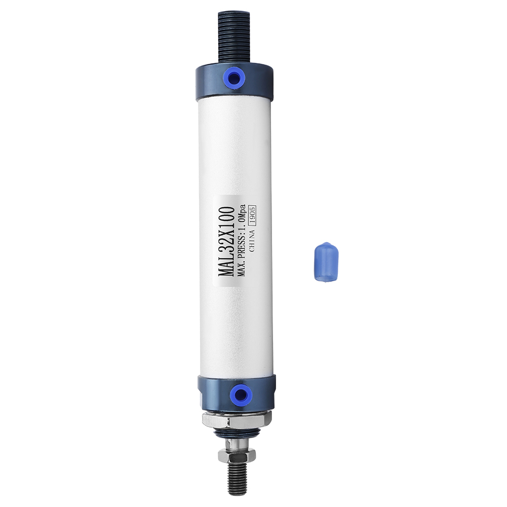 Mini-pneumatikzylinder 32 Mm, Doppeltwirkend, Einkolbenig, Aluminiumlegierung (100 Mm Hub)