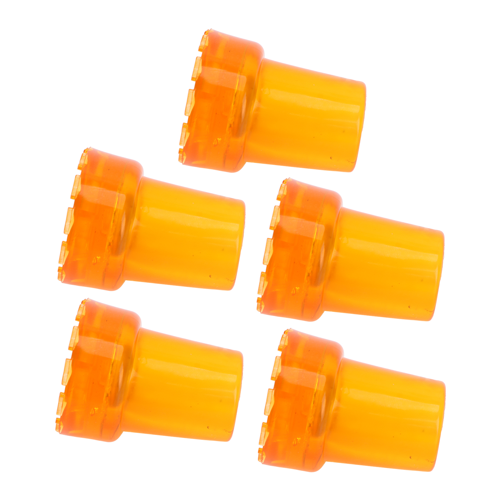 Stück 22 Mm Stockspitzen, Reifenimitat-textur, Rutschfest, Transparent Gelb, Für Gehhilfen Und Krücken