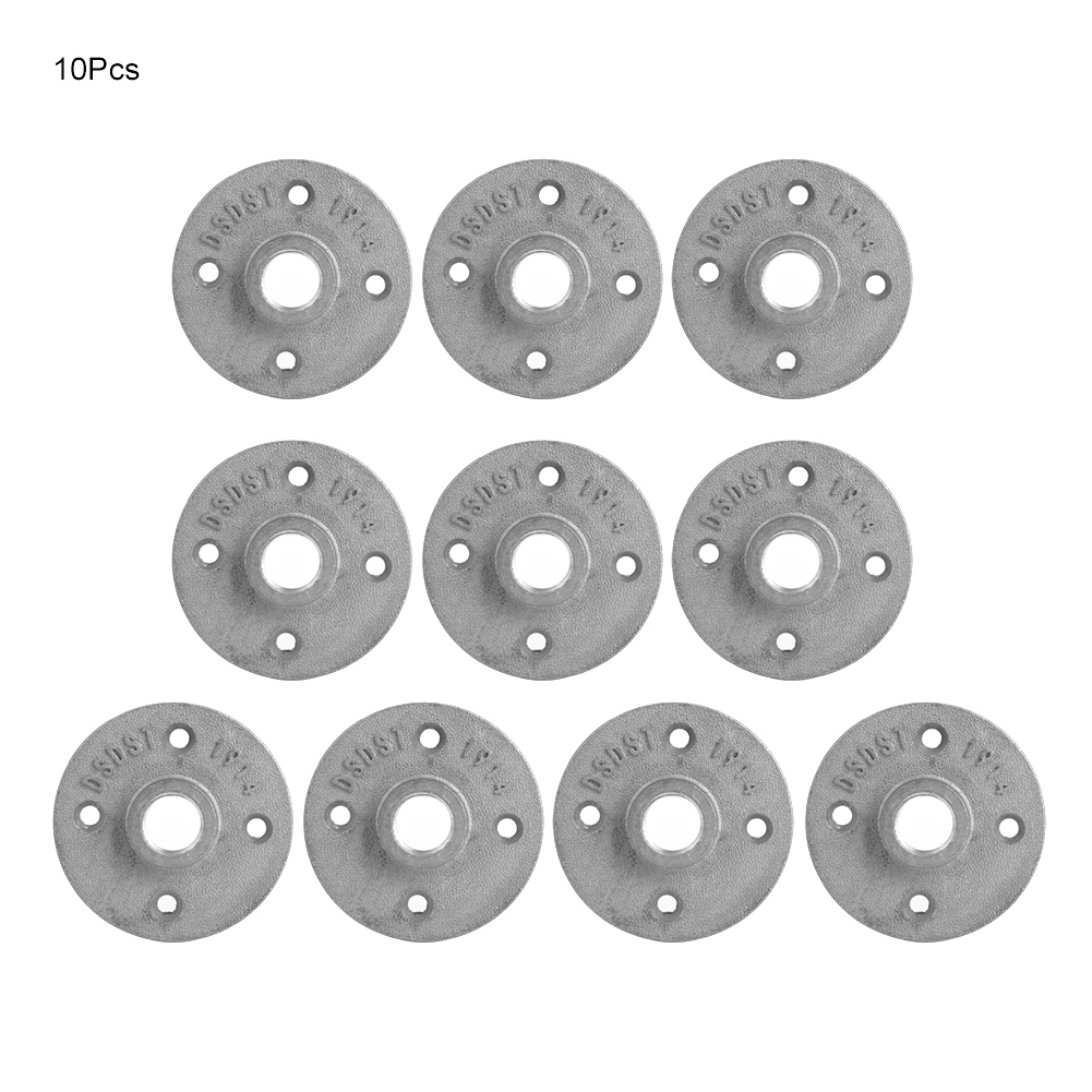 10 Stück Dn15 1/2 Zoll 4-loch-bodenhalterungen Aus Aluminiumlegierung Zur Montage Von Gewinderegalen