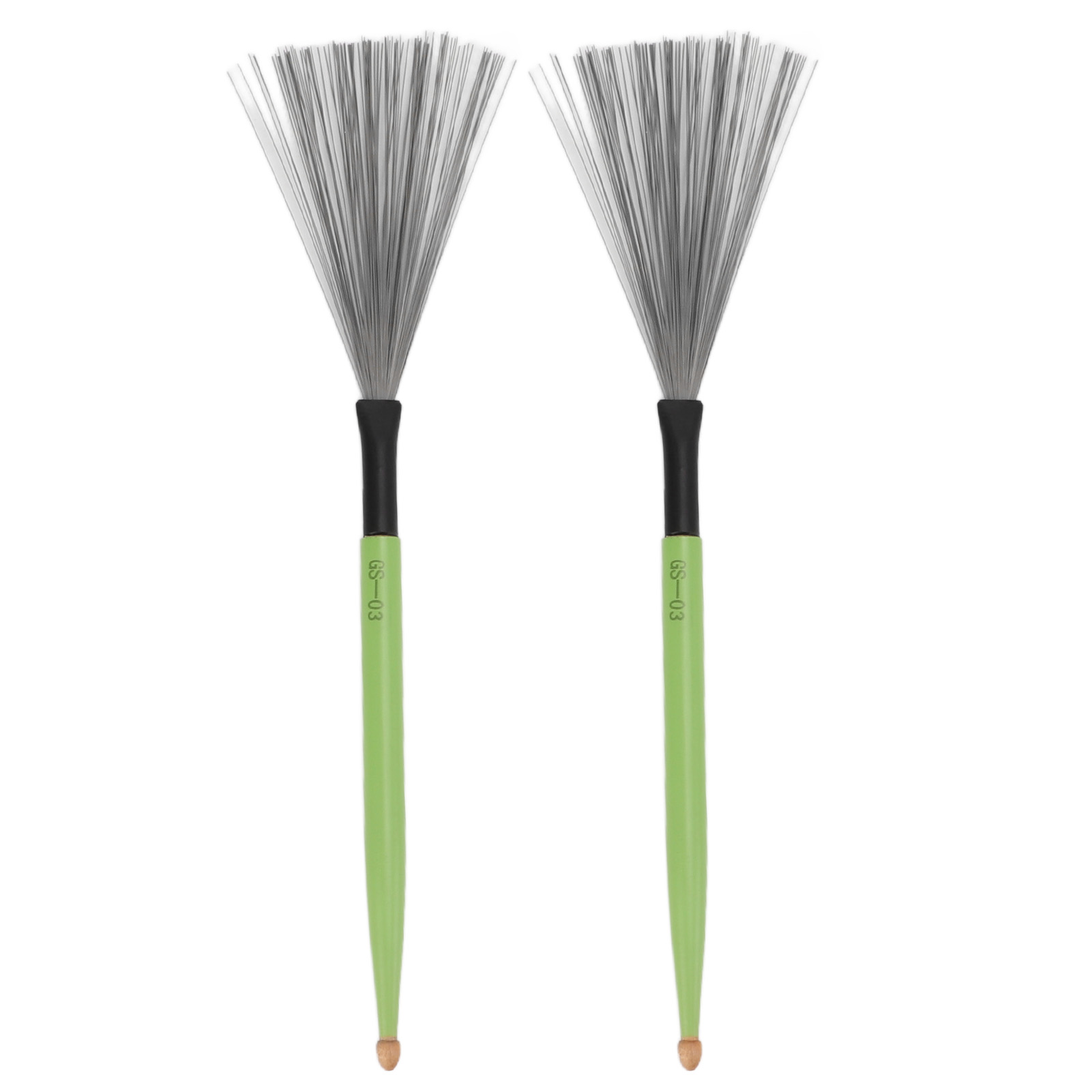 Stück Ahorn-drumsticks Mit Gummibürsten Und Stahldraht Für Bands, Tragbar, Grün