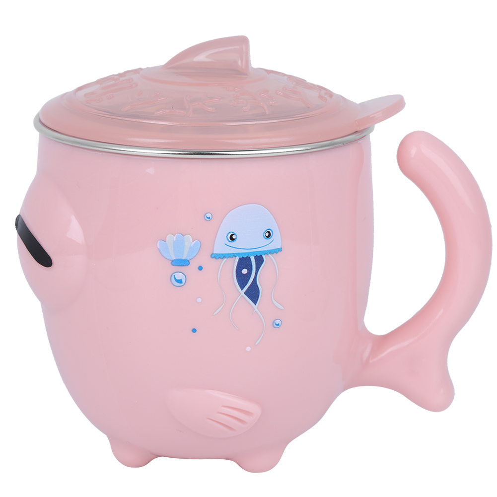 Niedlicher, Isolierter Edelstahlbecher Für Kinder Mit Rosa Deckel Für Snacks