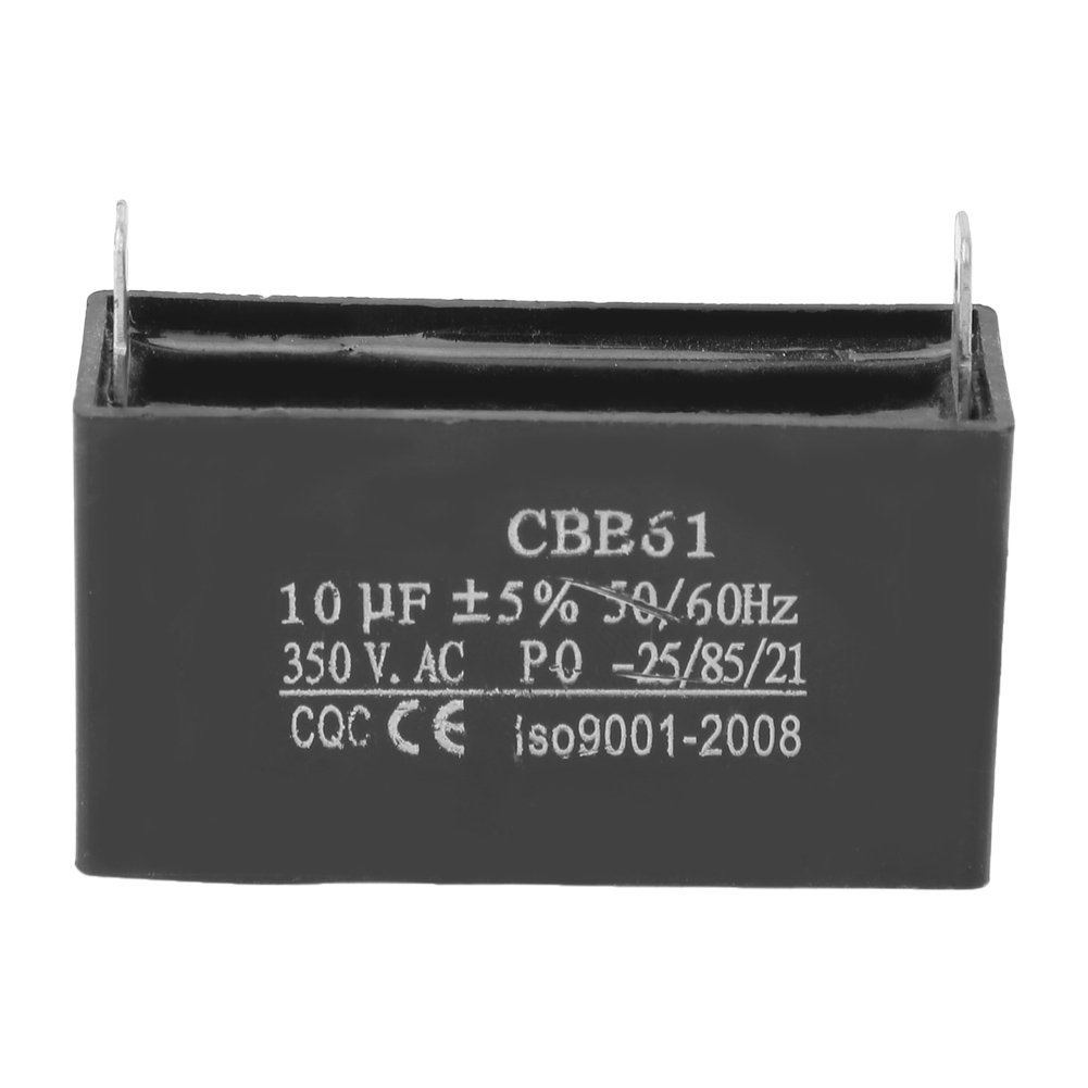 Anlaufkondensator Cbb61 Für Lüftermotor, 10 Μf ±5 %, 350 V Ac, 50/60 Hz