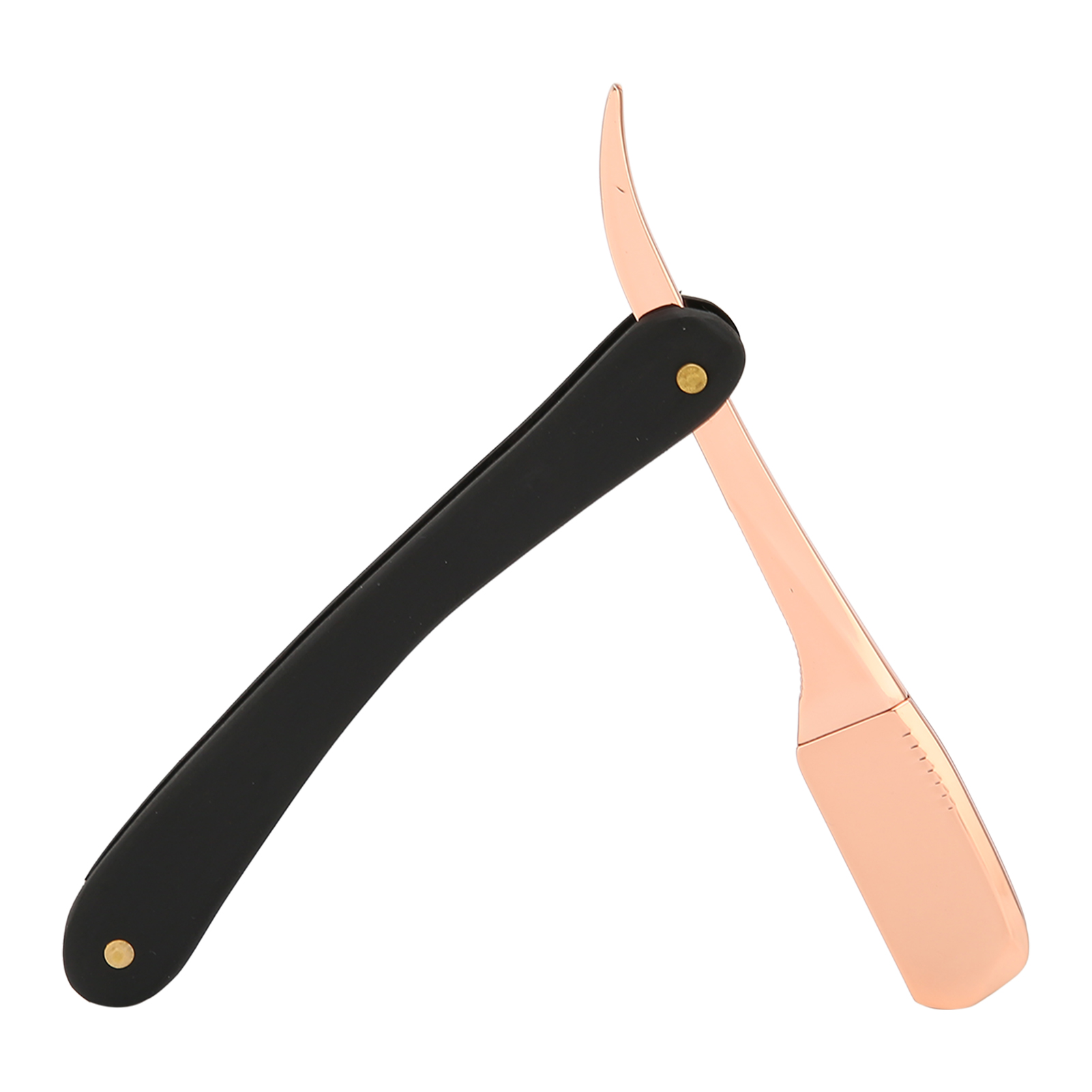 Vintage Tragbares Rasiermesser Für Herren, Ergonomischer Griff Mit Matter Oberfläche Und Langlebiger Klinge, Roségoldene Farbe.