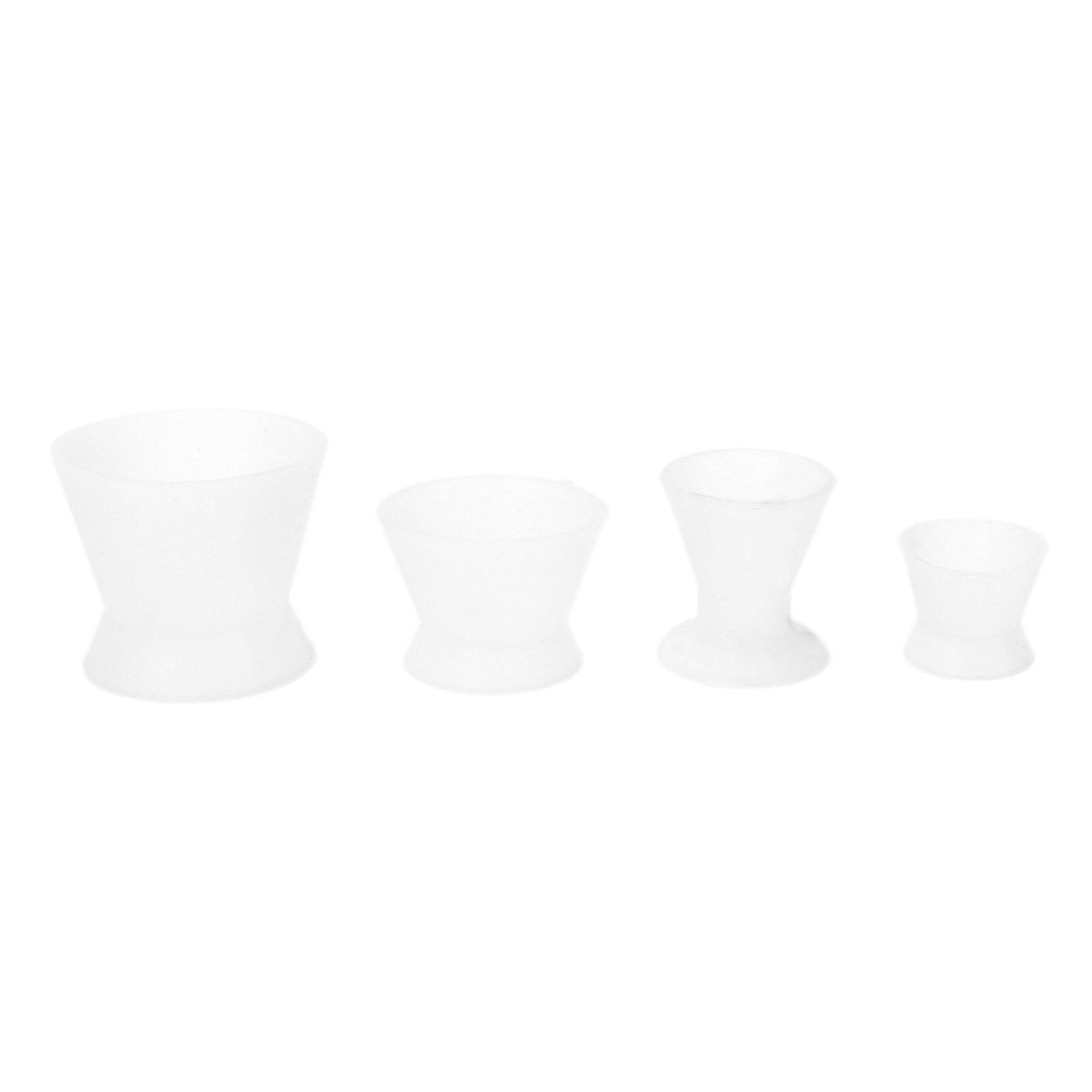 Set Mit 4 Professionellen Silikon-rührschüsseln Für Das Dentallabor