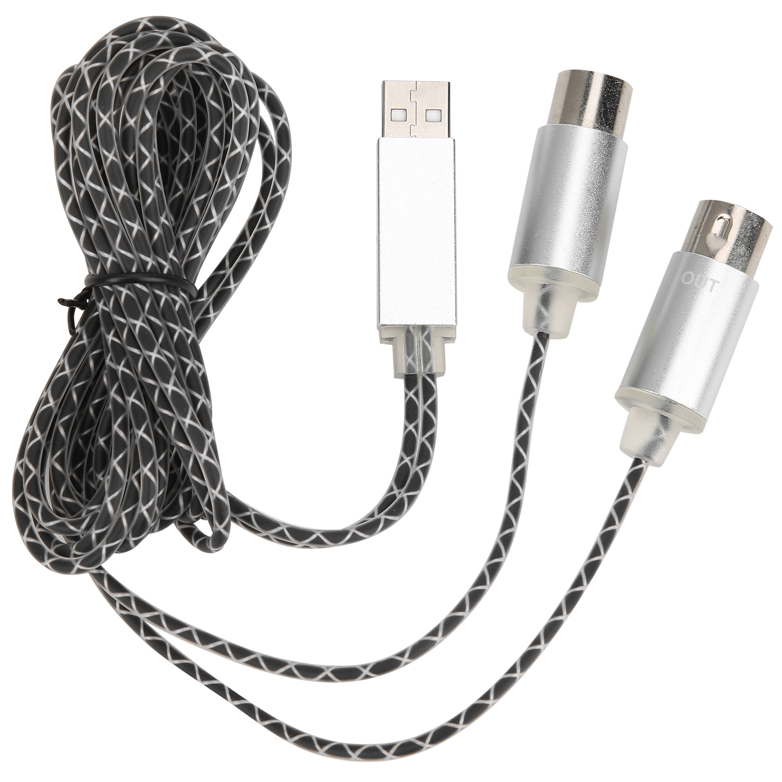 70,9" Midi-zu-usb-kabel Mit Ein-/ausgangswandler, Ftp-chip, Metallgehäuse Und Kontrollleuchte