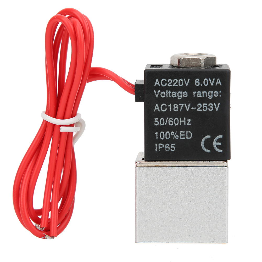 Direktwirkendes Magnetventil Für Wasser, Luft, Öl, Gehäuse Aus Aluminiumlegierung, 220 V Wechselstrom (g1/8")