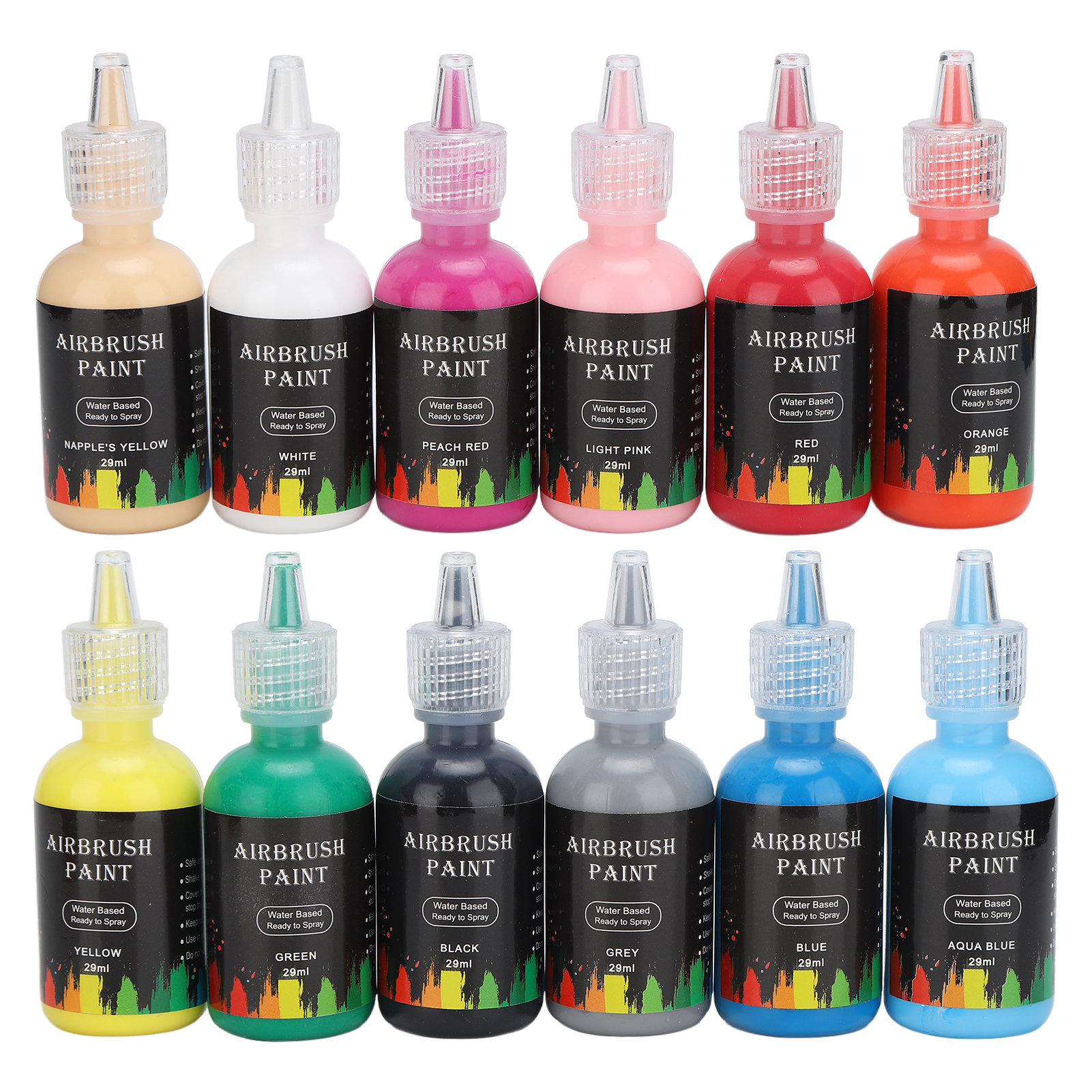 Set Mit 12 Flüssigen Pigmenten Zum Selberfärben – 348 Ml Für Kleidung, Autos Und Bastelarbeiten