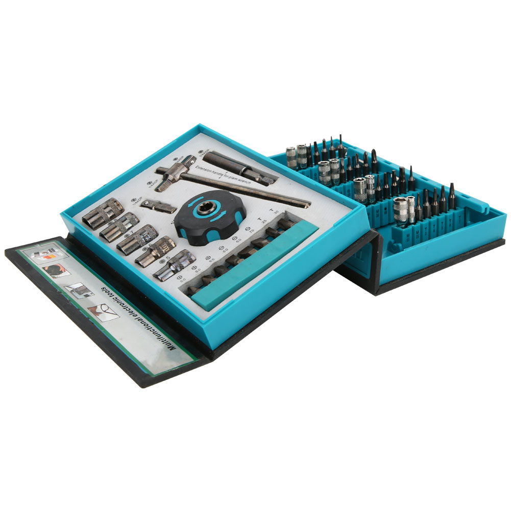 Set Aus 47 Schraubendrehern Aus Chrom-vanadium-stahl, Präzise Und Multifunktional Für Manuelle Reparaturen.