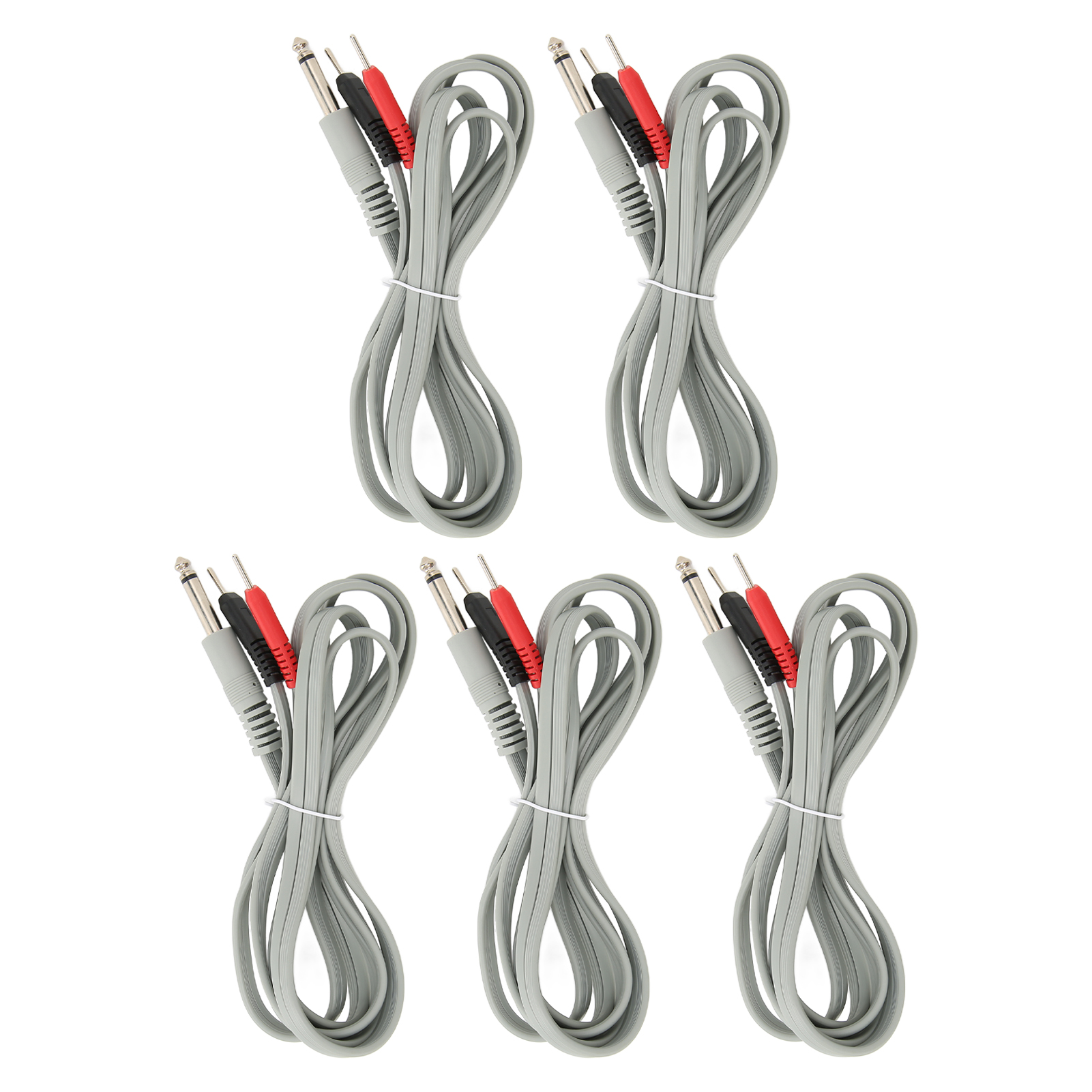 Elektrodenkabel Mit 6,35-mm-steckern Für Tens-massagegeräte, 5er-packung (1,8 M)