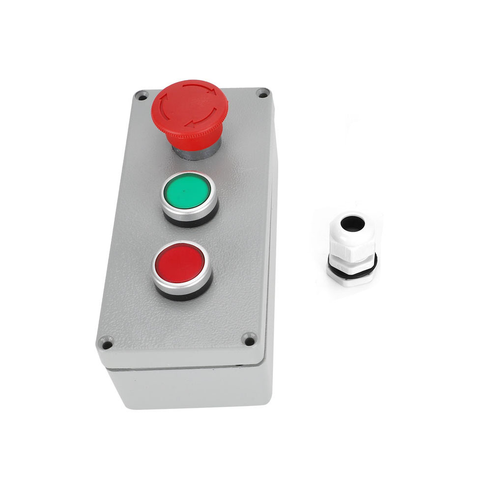 Steuerbox Aus Aluminiumlegierung Mit 3 Tasten, Wasserdicht Gemäß Ip66, Abmessungen 175 X 80 X 55