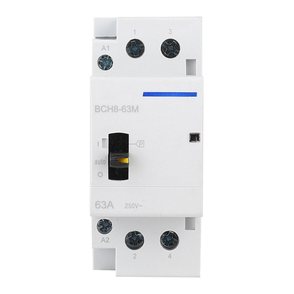 Wechselstromschütz Bch8-63m 2p 63a 230v Mit Handschalter Für Din-schienenmontage (2nc)