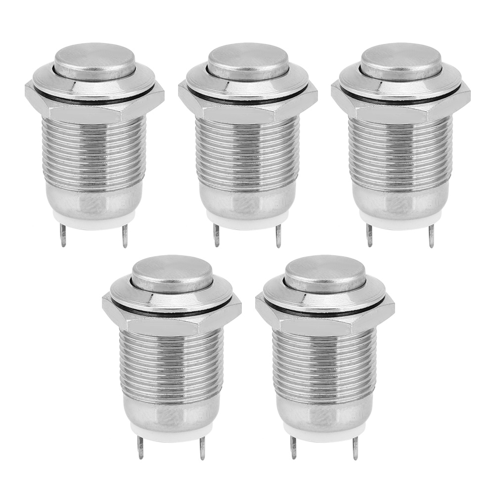 Metall-drucktaster, 1 Schließer, 2 Pins, Wasserdicht, Selbstrückstellend, Für Elektronische Geräte (unterputzmontage)