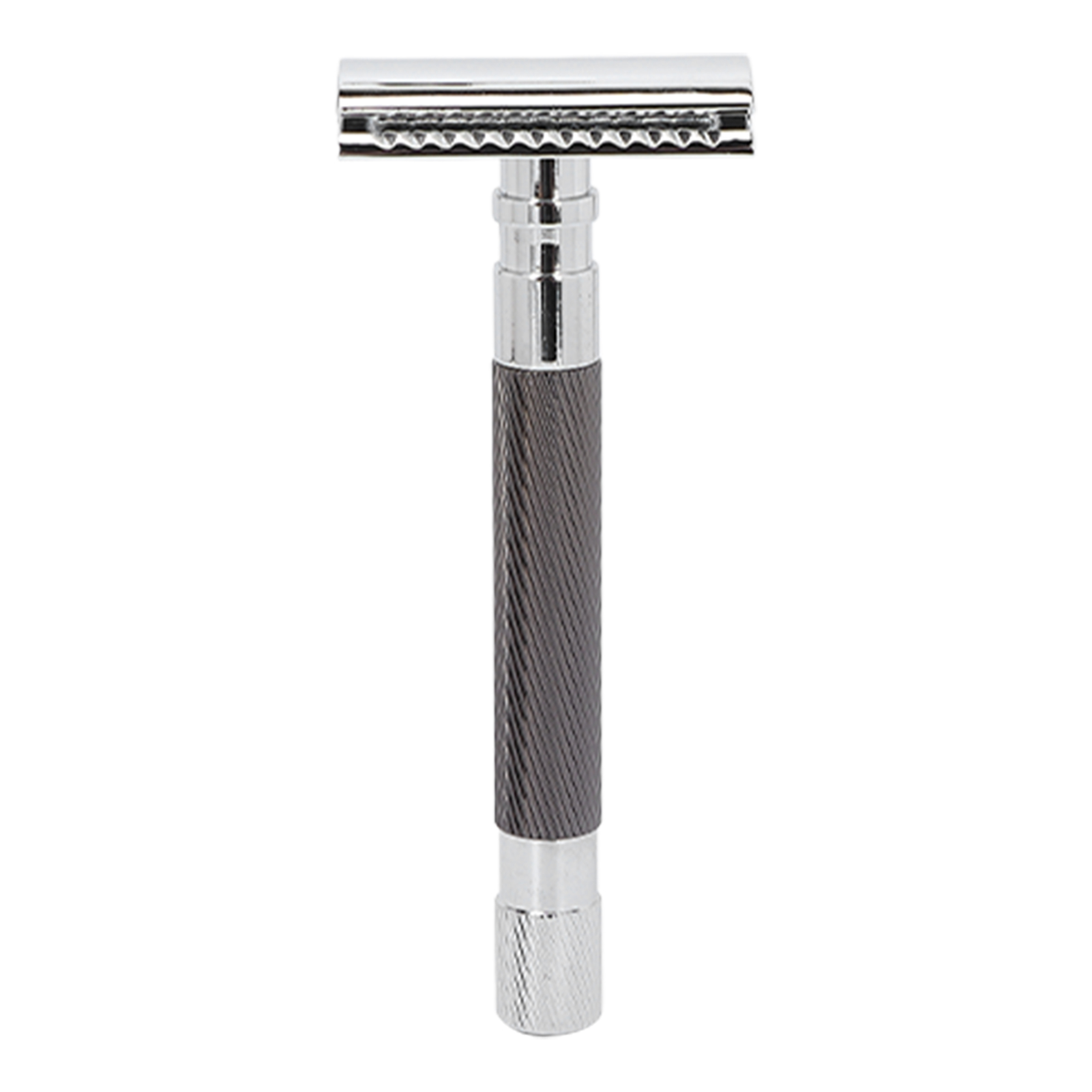 Vintage Herren-sicherheitsrasierer Aus Diamantstrukturiertem Aluminium Mit Doppelklinge