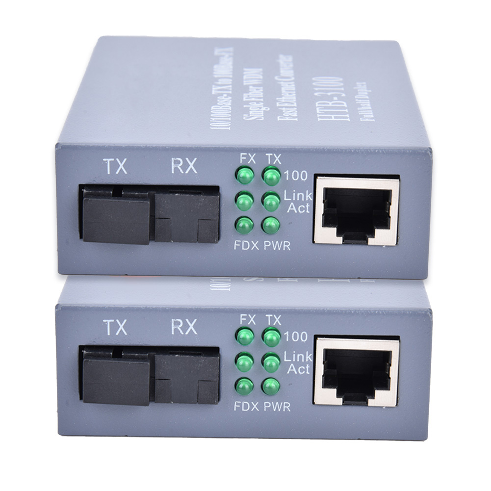 100-megabit-ethernet-konverter, Glasfaser-transceiver, Us-stecker, 110–240 V