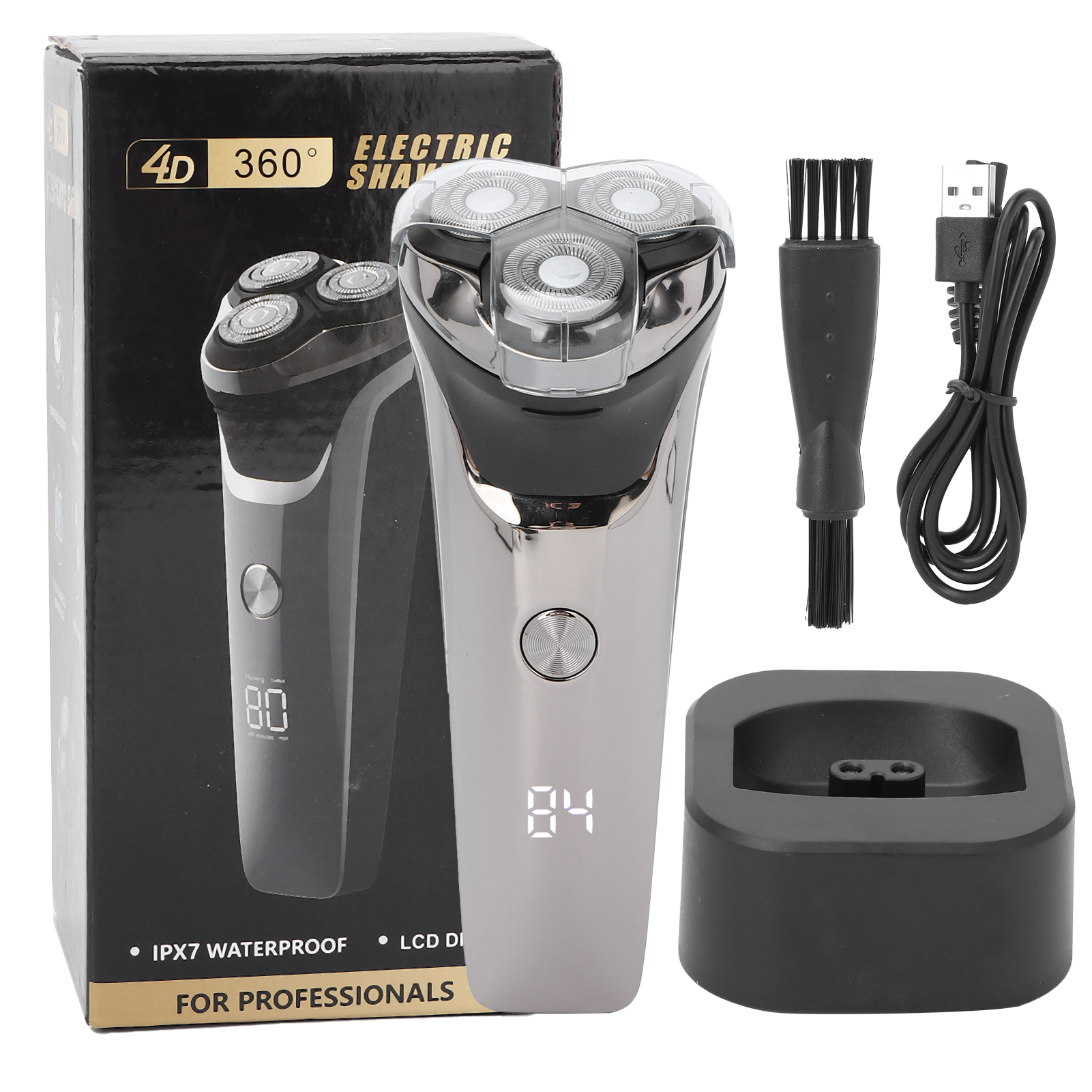 Wiederaufladbarer Usb-barttrimmer, Wasserdicht Und Schwimmfähig – 5-w-präzisionsschneider