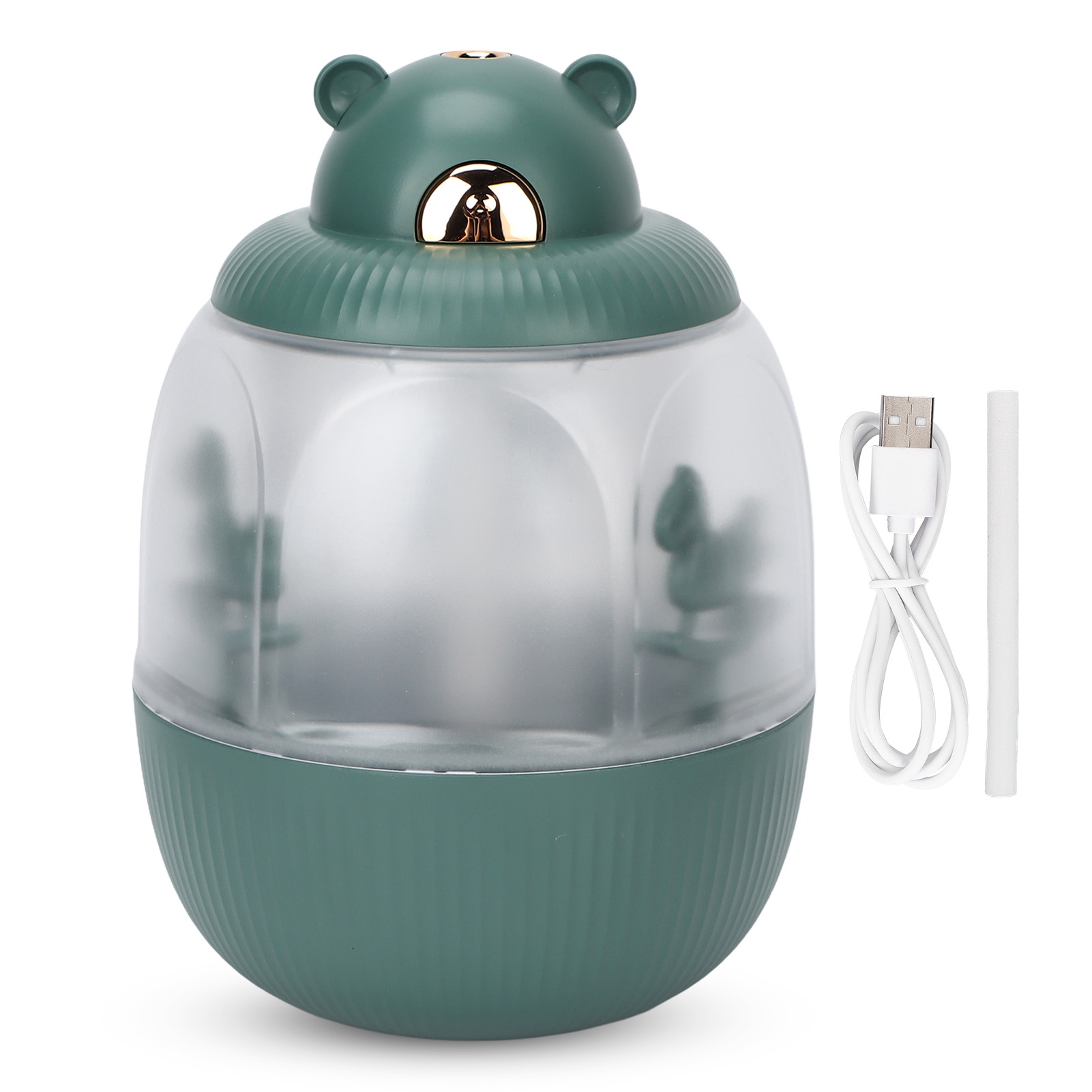 Ultraschall-luftbefeuchter (50 Ml/h) Mit Einstellbarem Nebel Und Konstantfeuchtigkeitsfunktion – Mini-gerät Fürs Schlafzimmer