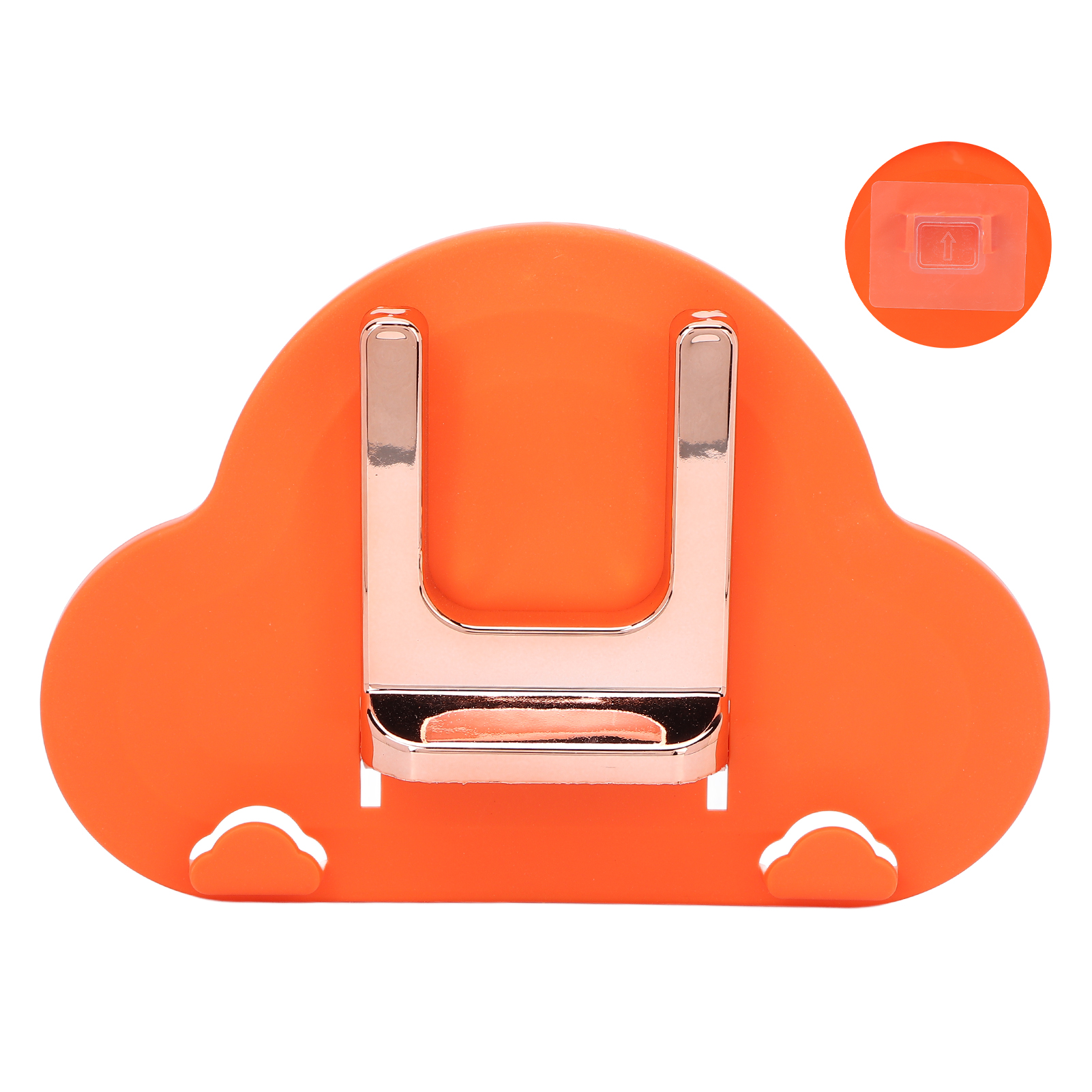 Wandmontierter Haartrocknerhalter, Badezimmer-organizer Mit Klebefläche, Platzsparend, Orange