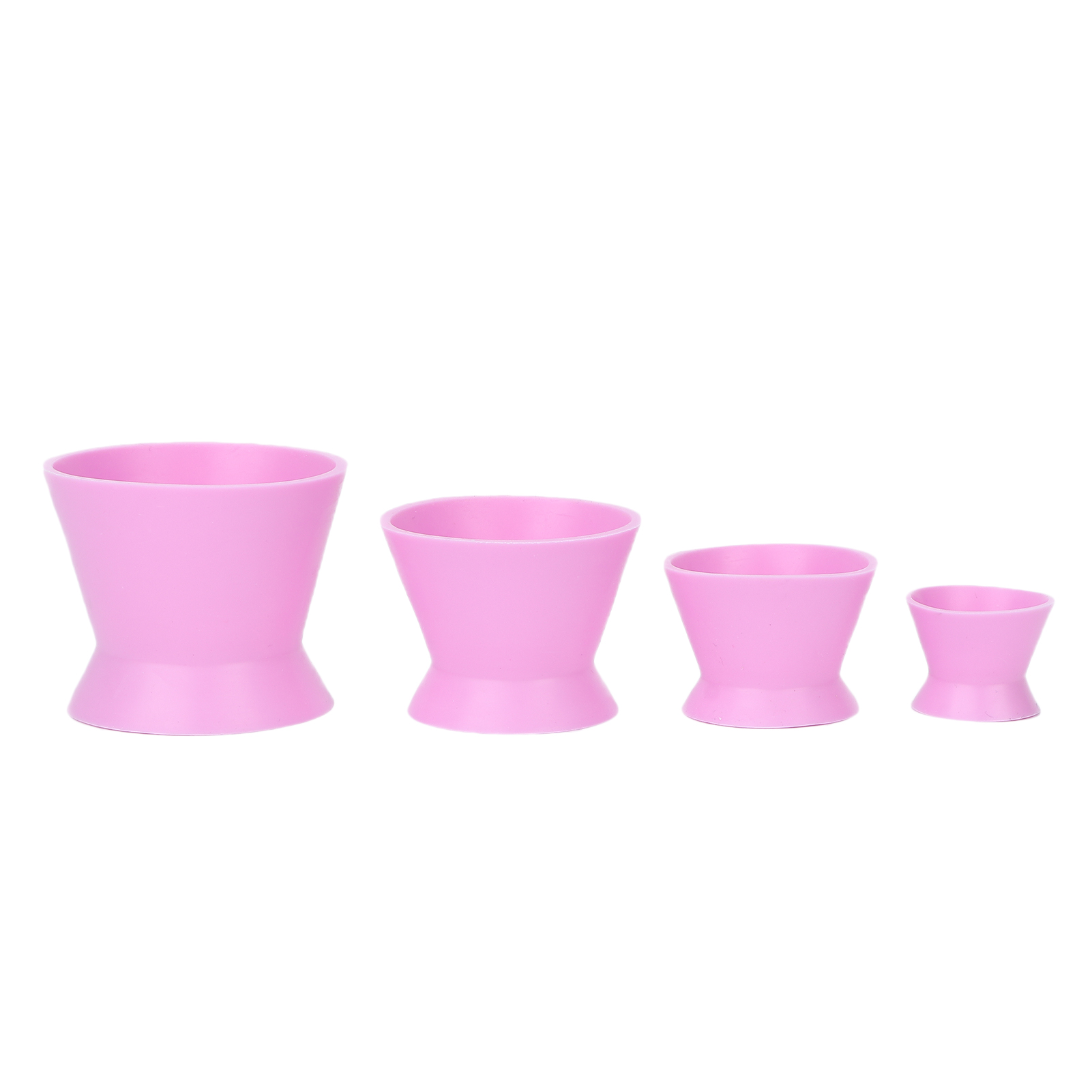 4-teiliges Silikon-rührschüssel-set Für Farbe, Gesichtsmasken Und Zahnarztbedarf – Rosa