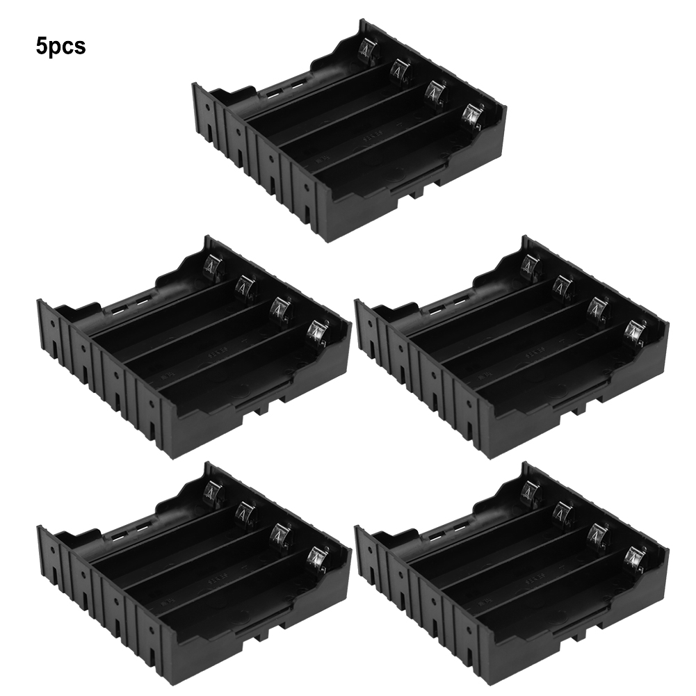 Batterieaufbewahrungsbox Für 4 X 18650-akkus Mit Starren Steckverbindern – 5 Stück – Kompaktes Stromversorgungssystem