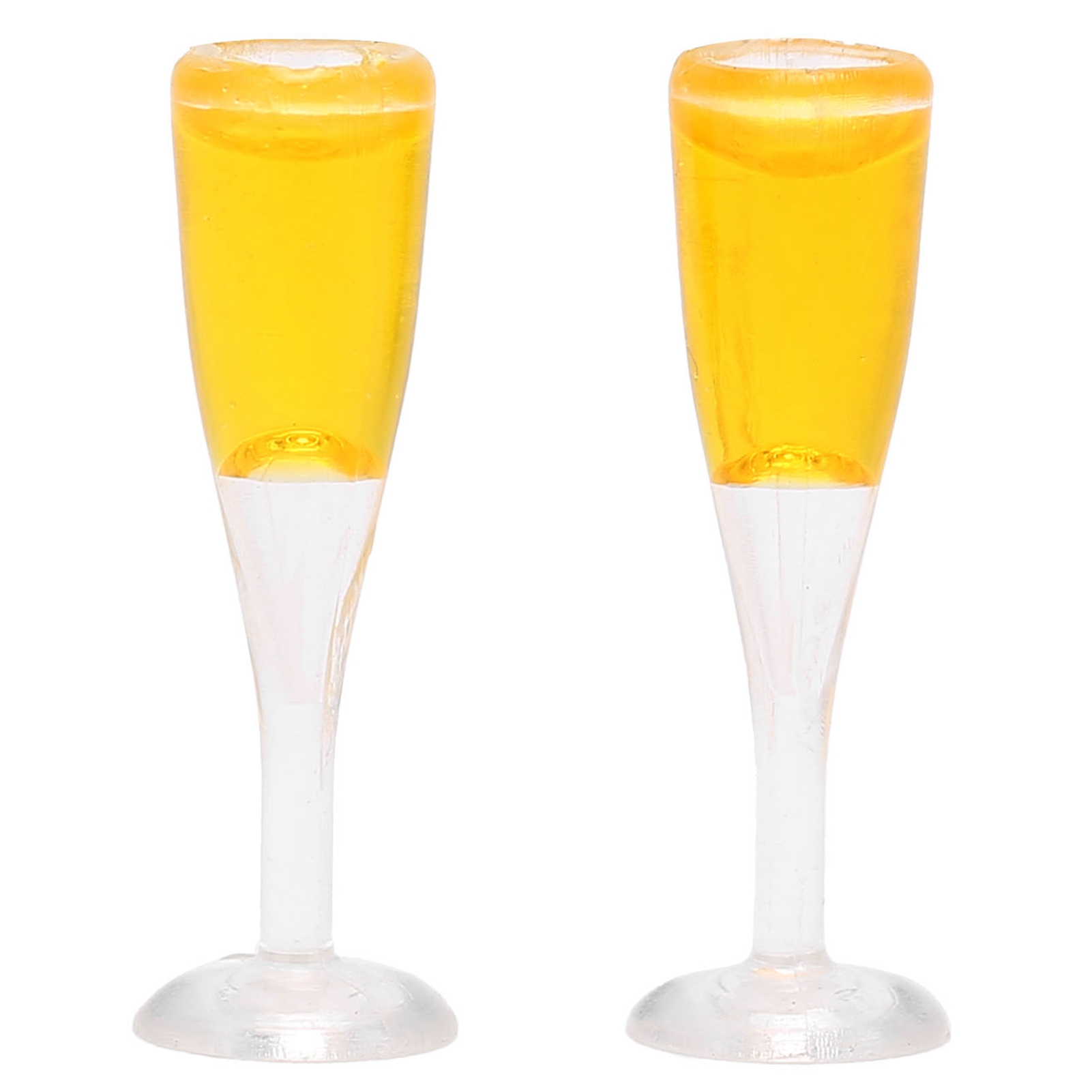 2-teiliges Miniatur-champagnerglas-set Für Puppenhaus, Bar-/kneipenzubehör, Miniaturmodell