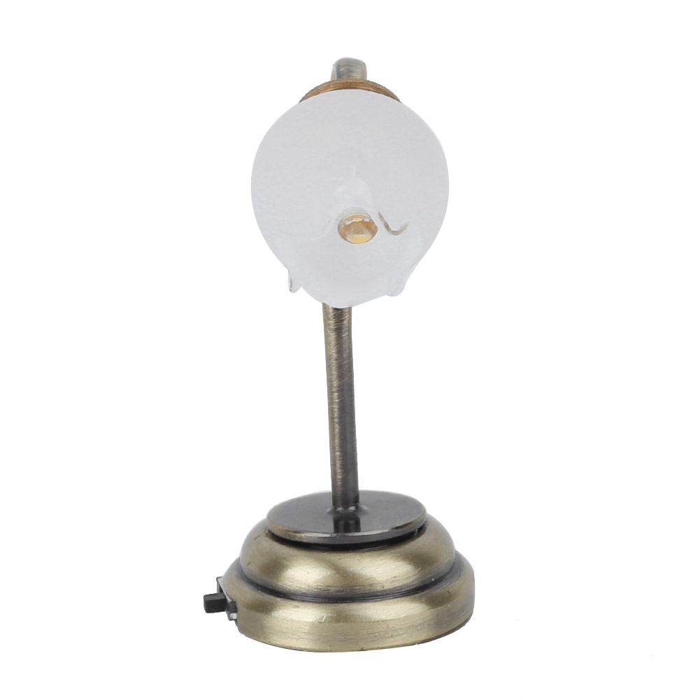 Miniatur-led-tischlampe In Blütenform, Maßstab 1:12, Für Puppenhaus, Spielzeugmöbelmodell