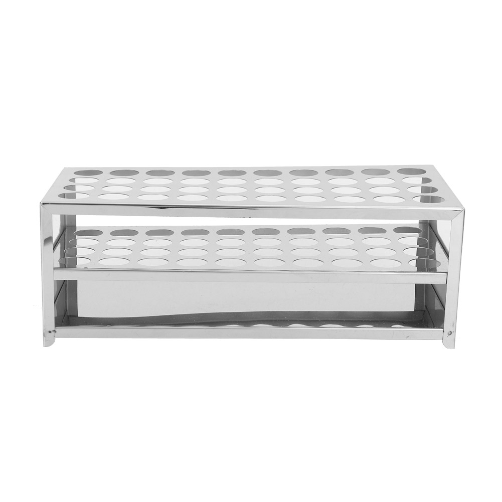 Labor-rohrgestell Aus Edelstahl – 40 Löcher (20,5 Mm) – Hochwertige Laborausrüstung