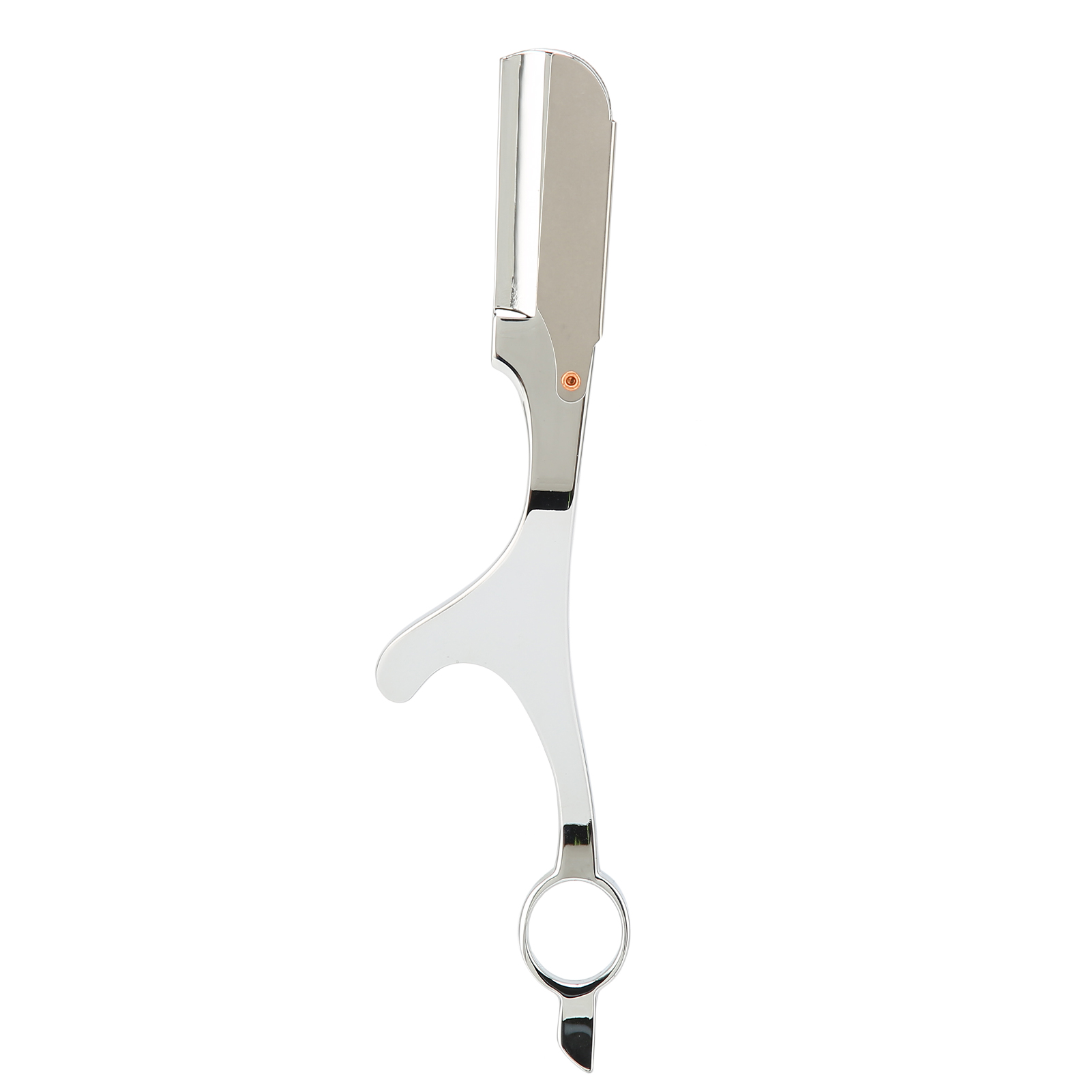 Professionelles Rasiermesser Aus Zinklegierung Für Herrenfriseursalons, Präzise Rasur Mit Fingerrotation, Silberne Ausführung.