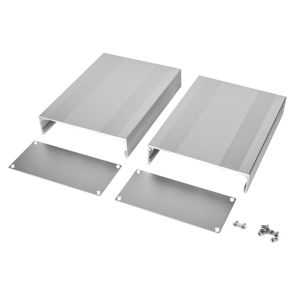 Elektronikprojektgehäuse Aus Silberfarbener Aluminiumlegierung, 68 X 145 X 200 Mm, Für Leiterplatten