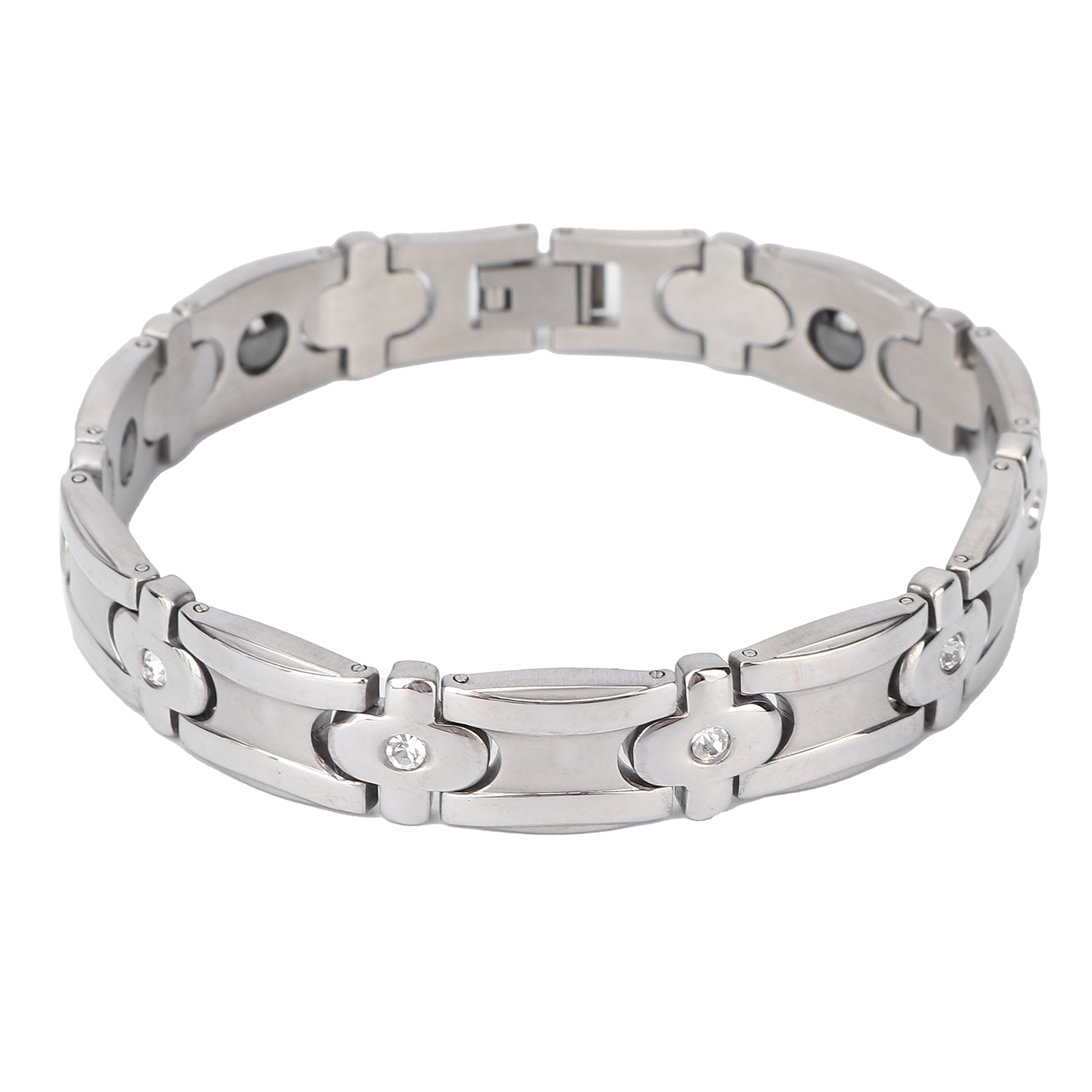 Unisex-magnetarmband Aus Titanstahl Zur Linderung Von Schmerzen Und Müdigkeit – Silber
