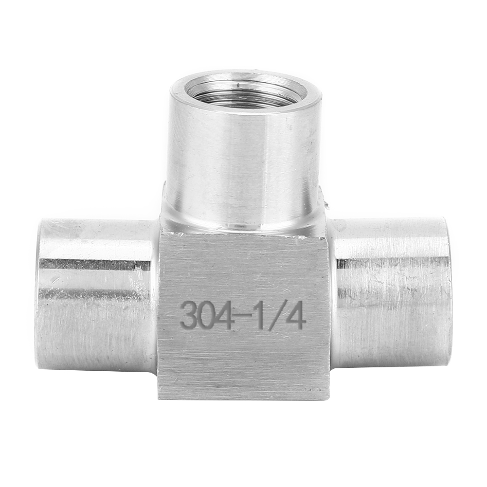 3-wege-schlauchverschraubung Aus Edelstahl, Bspp-innengewinde, 1/4 Zoll