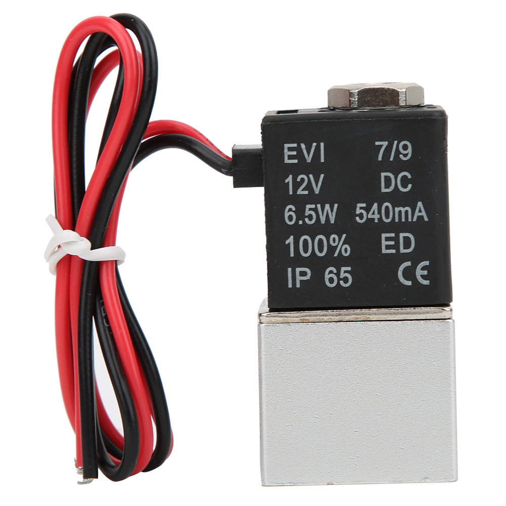 Schnellwirkendes Magnetventil Für Wasser, Luft Und Öl, 2 Positionen, 2-wege, Gehäuse Aus Aluminiumlegierung, 12 V Dc, G1/8