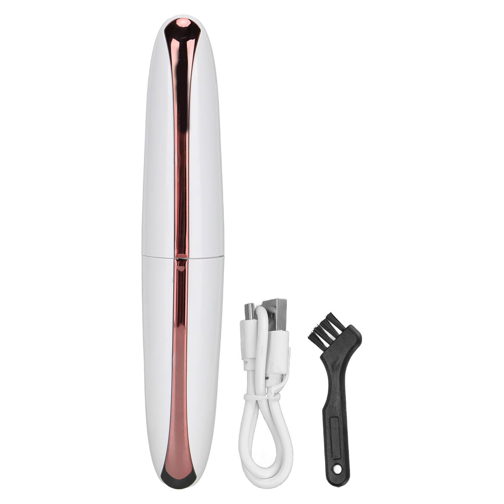 Elektrische Wimpernzange Mit Usb-anschluss, Wiederaufladbar, Für Natürliche Wimpern Und Wimpernverlängerungen, Weiß