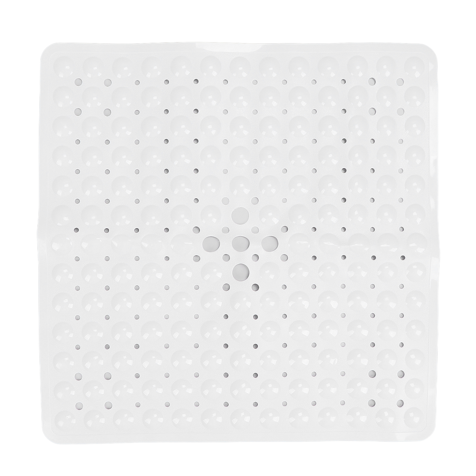 Rutschfeste Badematte Für Dusche Und Badewanne, Waschbar, 53 X 53 Cm, Ideal Für Senioren, Weiß