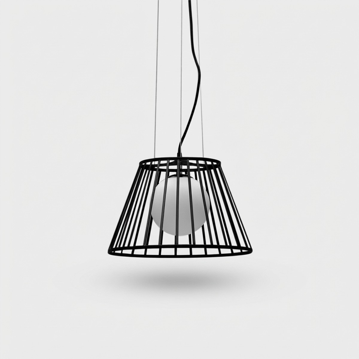 Moderne Design-pendelleuchte Aus Metall Und Glas Jail