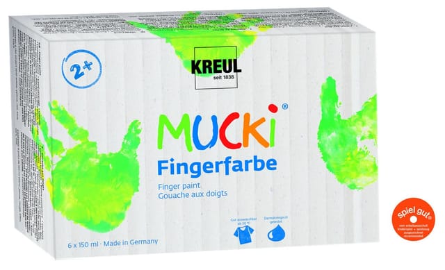 Kreul Spiel MUCKI Fingerfarben 6er Set