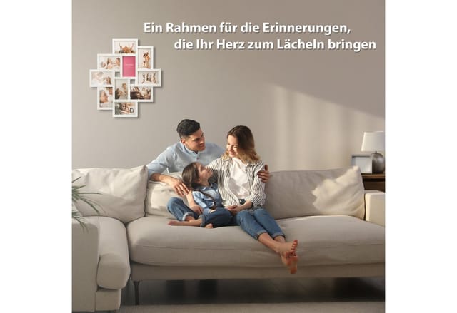 BigDean Bilderrahmen Collage 10x15 cm – Foto Collage Rahmen, für 10 Bilder (Packung, 1 St), Bilder Collage, Individuell, Einfach, Robust, Zeitlos
