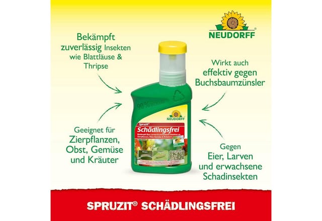 Neudorff Insektenspray Spruzit Schädlingsfrei 250 ml Konzentrat, 250 ml, biologische Bekämpfung von Schädlingen