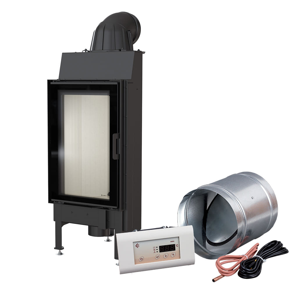 Intelligenter Kamineinsatz Aus Stahl Kratki Nadia 9 Kw Ø 200 Msk